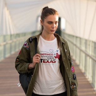 Lycka är en Flygplan Biljett till Texas T-Shirt