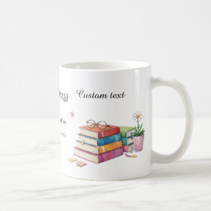 Lycka är en kopp kaffe och en bra bok Mugg 