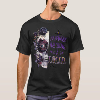 Lycka är en Lollie Skull Halloween T Shirt