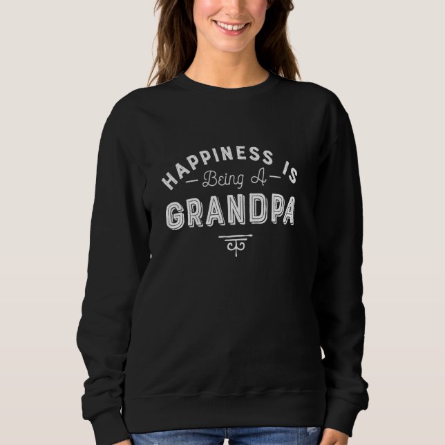 Lycka är en morfar t shirt (Framsida)