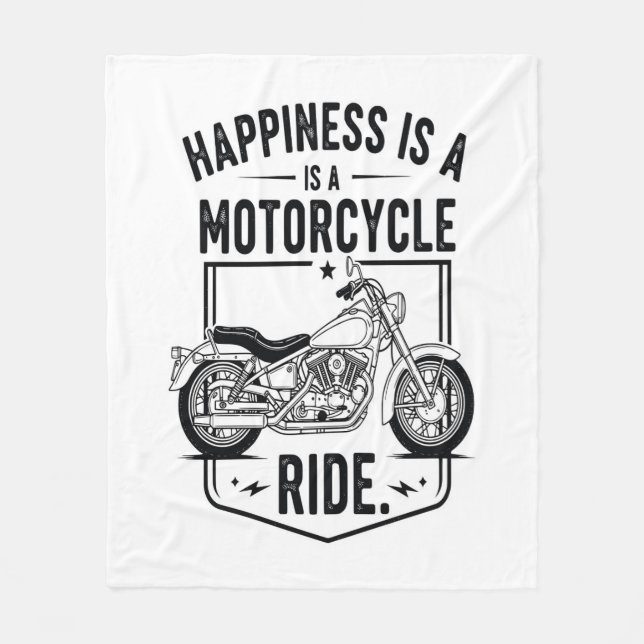 Lycka är en motorcykel Ride.jpg Fleecefilt (Framsidan)