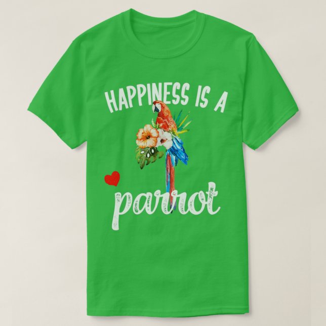 Lycka är en Parrot Macaw Parrot Bird T Shirt (Design framsida)