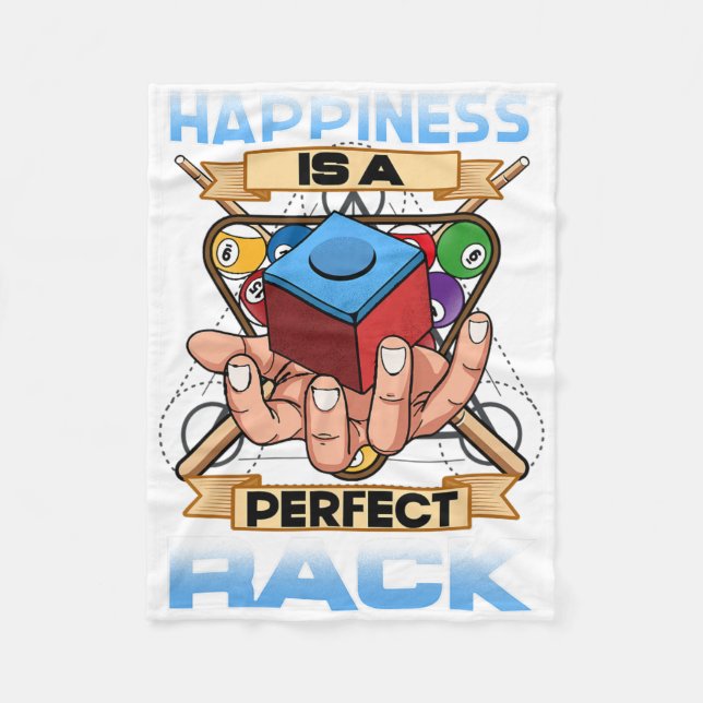 Lycka är en Perfekt i Bassäng Billiards Playe Fleecefilt (Framsidan)