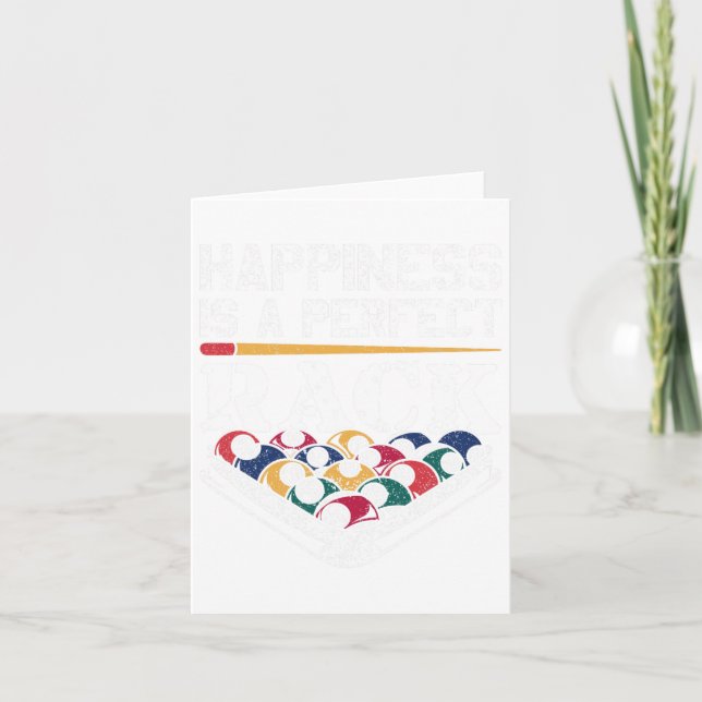 Lycka är en Perfekt Rack Bassäng Player Billiard B Kort (Framsida)