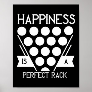Lycka är en Perfekt Rack Bassäng Player-fakturerin Poster