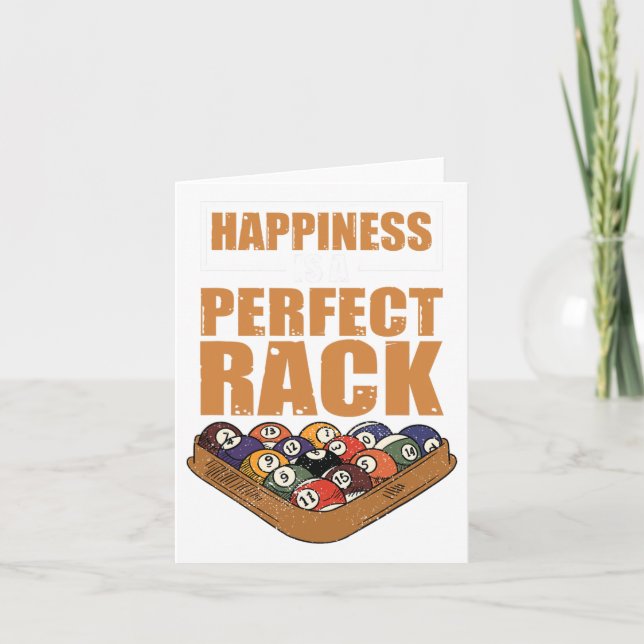 Lycka är en Perfekt Rack Billiard Game Älskare Bi Kort (Framsida)
