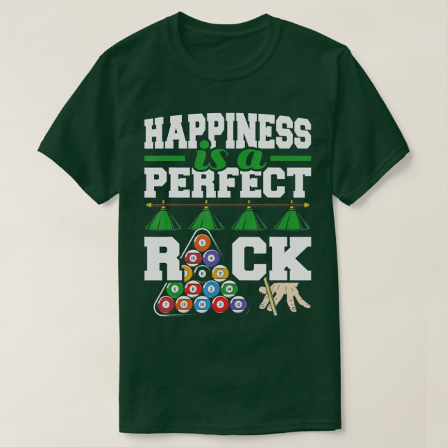 Lycka är en Perfekt RackFunny Bassäng Billiard Pla T Shirt (Design framsida)