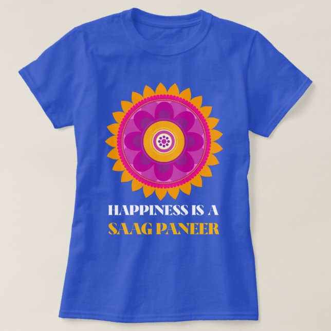 Lycka Är En Saag Paneer Curry Älskare T Shirt (Design framsida)