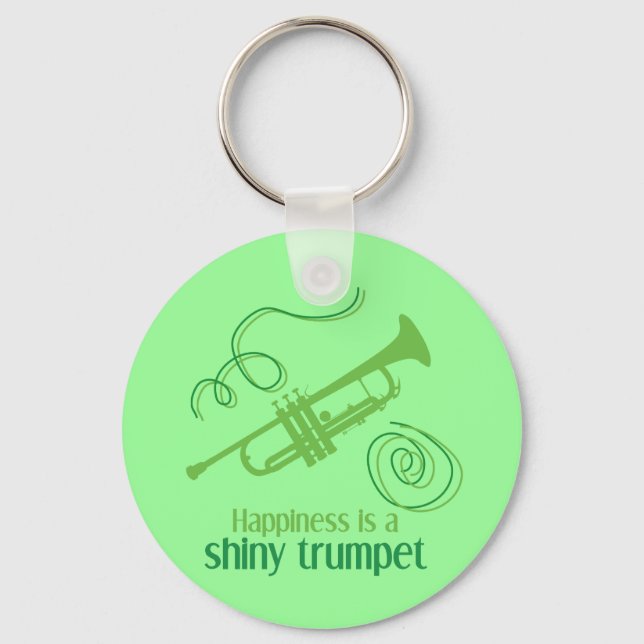 Lycka är en Shiny Trumpet Nyckelring (Framsida)