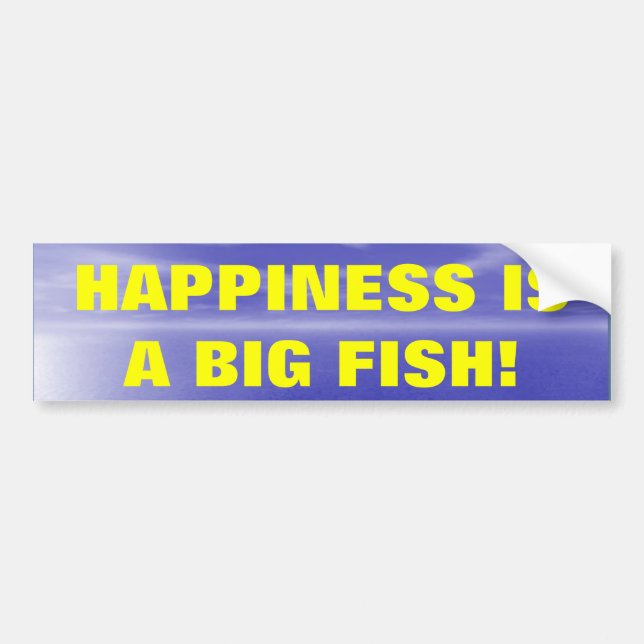Lycka är en stor fisk bildekal (Framsidan)