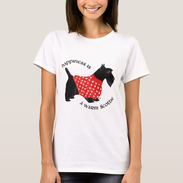 Lycka är en varm Scottie T Shirt (Framsida)