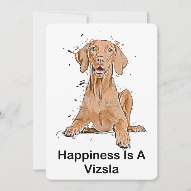 Lycka Är En Vizsla Inbjudningar (Framsida)