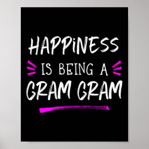 Lycka är ett grammogram Cute Gramgram Poster