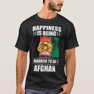 Lycka är gift med en afghan t shirt
