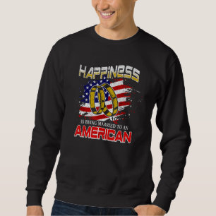 Lycka är gift med en amerikan just Mar Lång Ärmad Tröja