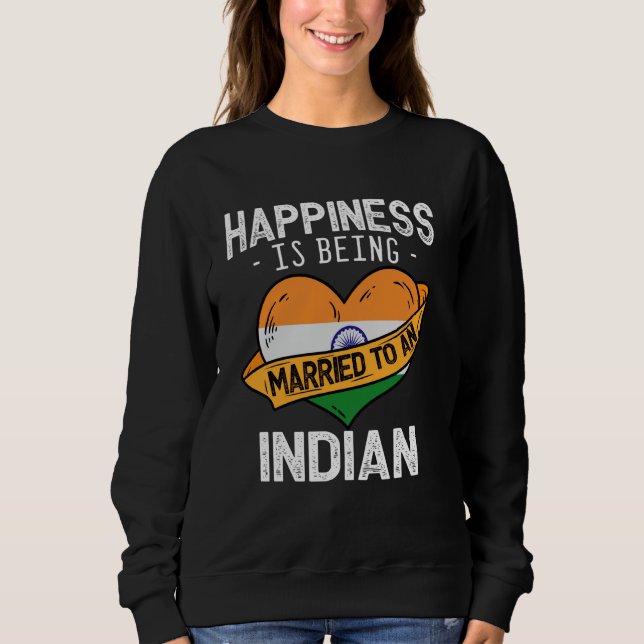 Lycka är gift med en indiansk fru Husba T Shirt (Framsida)