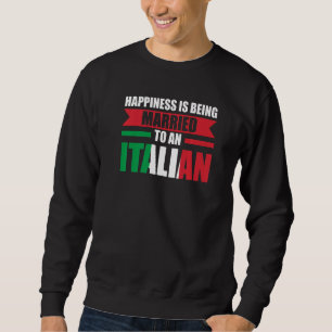 Lycka är gift med en italiensk Italien Lång Ärmad Tröja