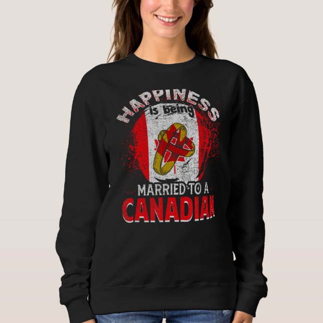 Lycka är gift med en kanadensisk just Marr T Shirt (Framsida)