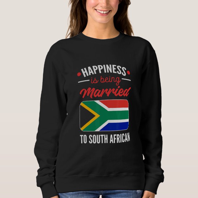 Lycka är gift med en sydafrikan t shirt (Framsida)