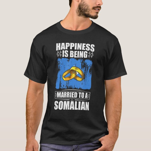 Lycka är gift med ett somaliskt Somalia T Shirt (Framsida)