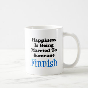 Lycka är gift med någon finländare kaffemugg
