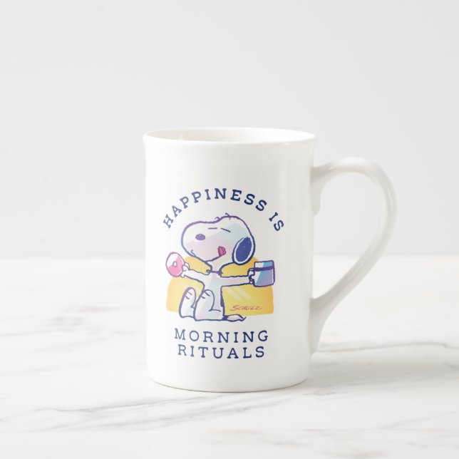 Lycka är God morgon Rituals Benporslin Mugg (Höger)
