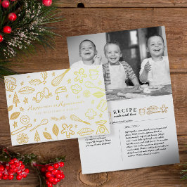 Lycka är hemmagjord familj bakning recept foto folierat kort