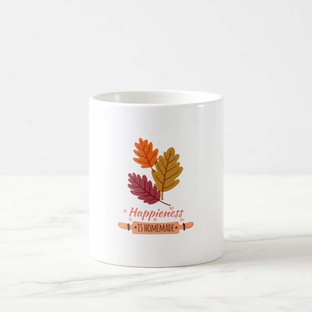 lycka är hemmagjord höst fantastisk design kaffemugg (Center)