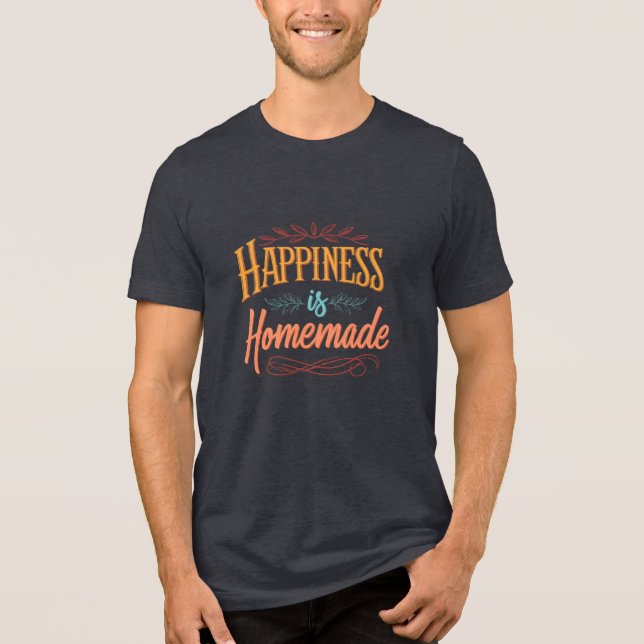 Lycka är Homemade - Bella+Canvas Tri-Blend T-S T Shirt (Framsida)