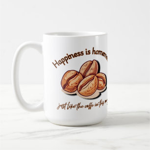 Lycka är Homemade precis som kaffe i mugg