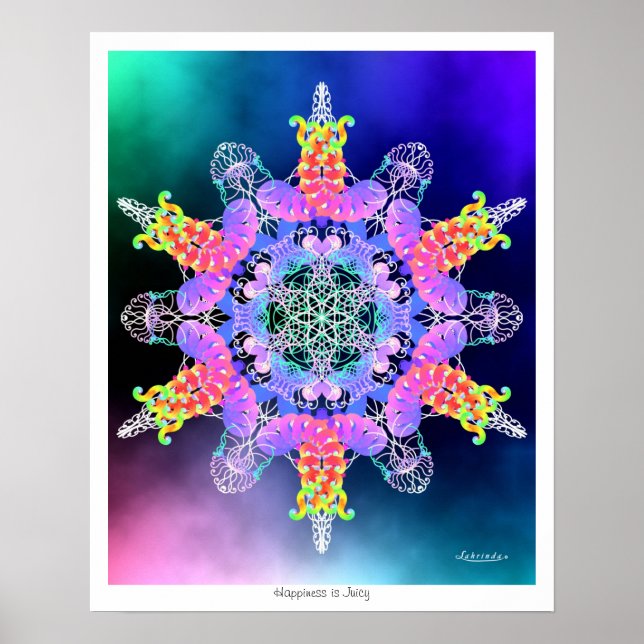Lycka är juicy poster (Framsidan)