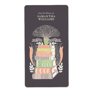 "Lycka är kaffe och Bokar"-bokmärke Fraktsedel