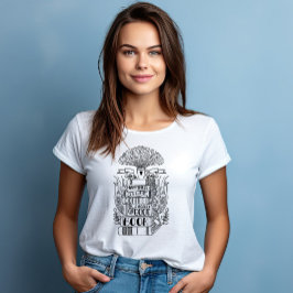 "Lycka är kopp av kaffe och bra bok" T Shirt