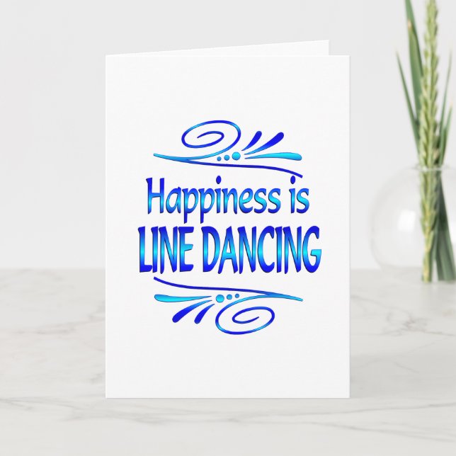 Lycka är LINE DANCING Kort (Framsida)