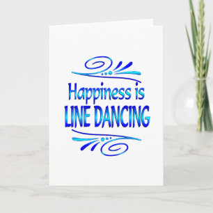 Lycka är LINE DANCING Kort