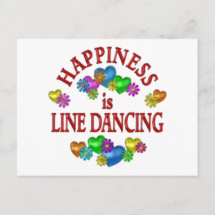 Lycka är Line Dancing Vykort