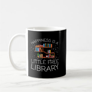 Lycka är lite gratis Bibliotek Bookworm Readin Kaffemugg