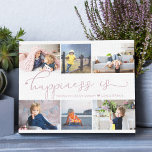 Lycka är | Mamma 6 Fotokollage Canvastryck<br><div class="desc">Fotokollage med 6 av dina favoritfoton och din personlig. "Lyckan är" är en elegant-kalligrafi med ett kärlek-hjärta och mallen är inställd så att du kan avsluta citatet. Exempelformuleringen lyder "lycka får dig som min mamma ♥ kärlek [namn] x" som du kan anpassa till kostym. Bilderna visas som 4x liggande och...</div>