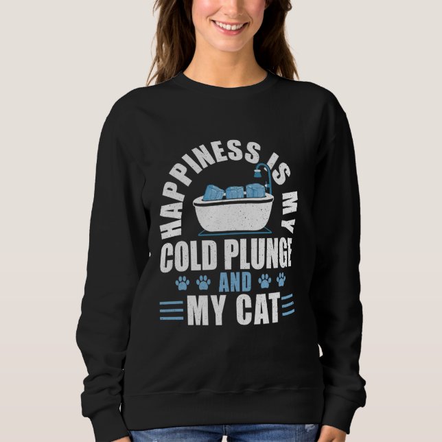 Lycka är mitt Kall och min katt ised. T Shirt (Framsida)