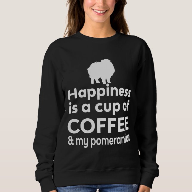 Lycka är mitt pommern t shirt (Framsida)
