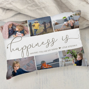 Lycka är Nana 6 Foto Collage Prydnadskudde