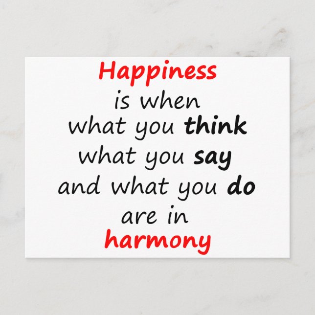 Lycka är när... vykort (Framsida)