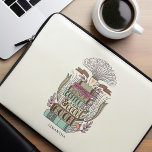 Lycka är Personligen för kaffe och Bokar Laptop Fodral<br><div class="desc">Personligens utformning med en handritad illustration av en skorsten av bokar och ett kaffe kopp. Perfekt för bokmaskar för kaffe älskare.</div>