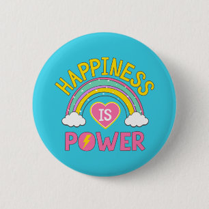 Lycka är Power Rainbow Knapp