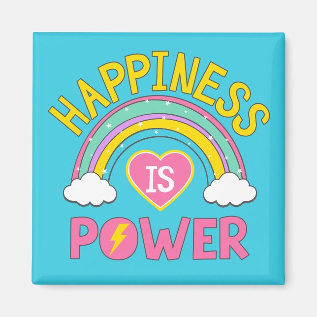 Lycka är Power Rainbow Magnet (Framsidan)