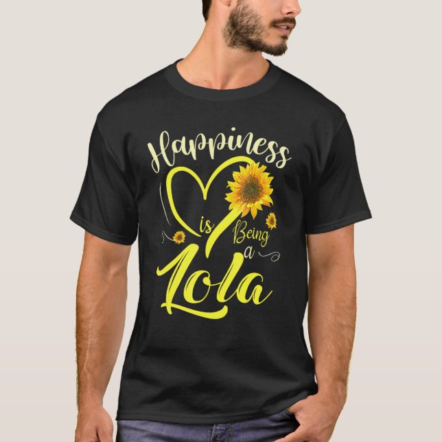 Lycka är som en Lola Solros 1 T Shirt (Framsida)