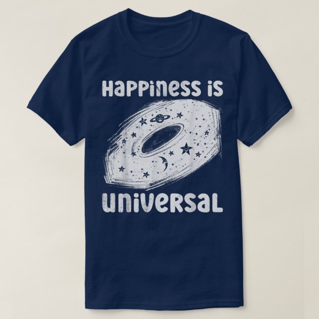 Lycka är universalsolsystemet kelestial t shirt (Design framsida)