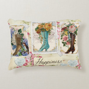 Lycka är Victorian Steampunk Boots Pillow Prydnadskudde