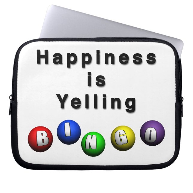 Lycka är Yelling BINGO Laptop Fodral (Framsidan)