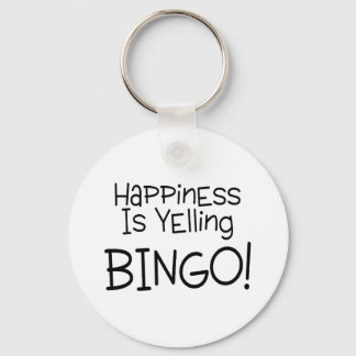 Lycka är Yelling Bingo Nyckelring